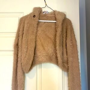 Free People Furry Hoodie. Size small used